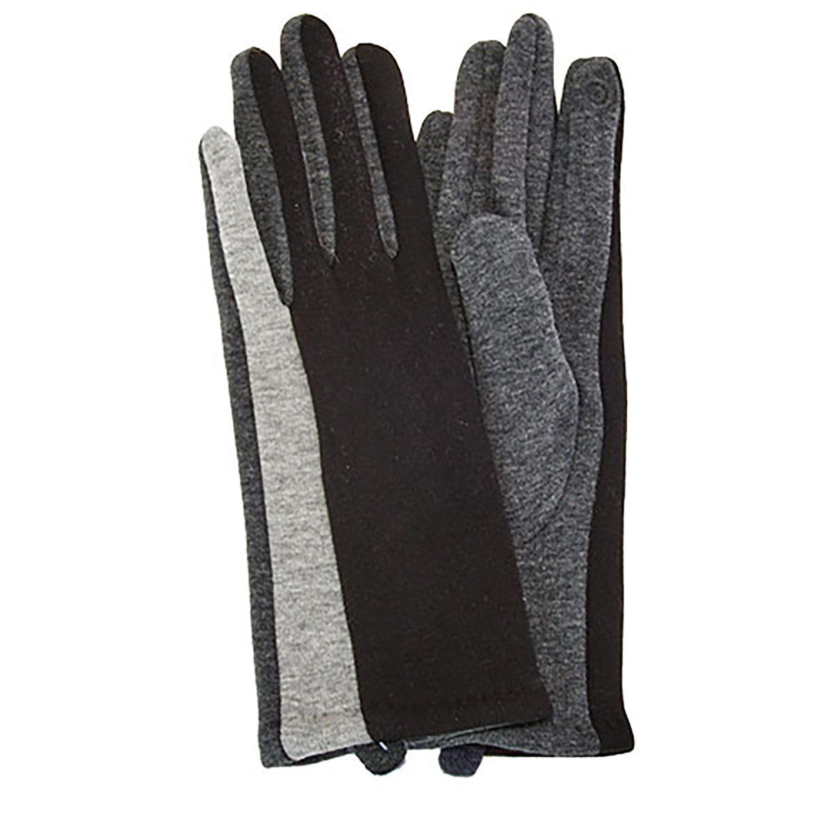 Womens Adrienne Vittadini Color Block Touchscreen Gloves