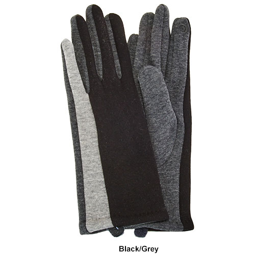 Womens Adrienne Vittadini Color Block Touchscreen Gloves