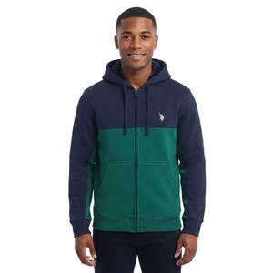 Mens U.S. Polo Assn.(R) Color Block Sherpa Hoodie