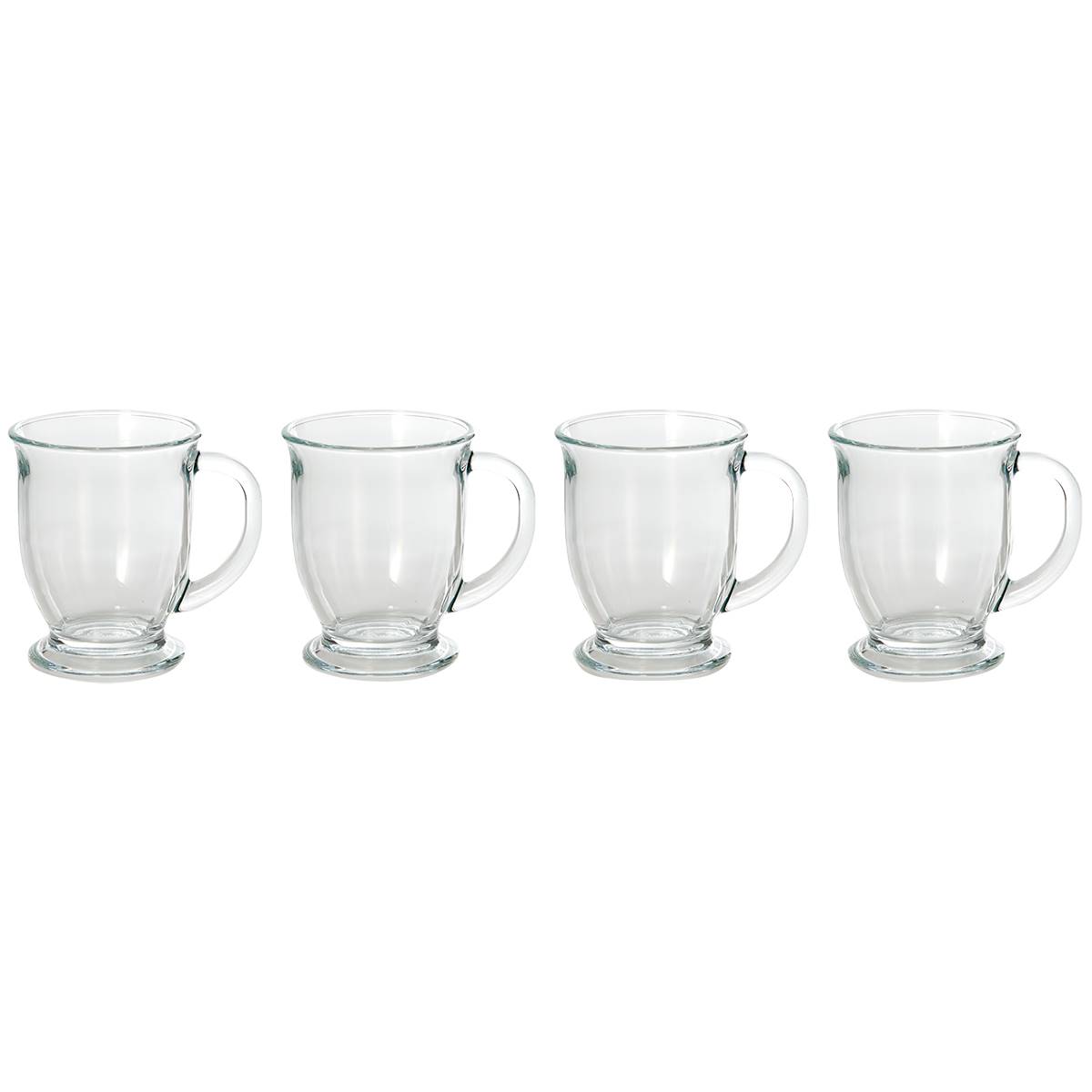 Circle Glass Cafe Downtown Coffee Mugs - Set Of 4