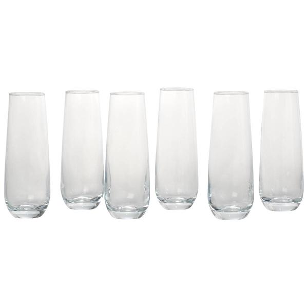 Circle Glass Nobless 10.5oz. Stemless Flute - Set of 6