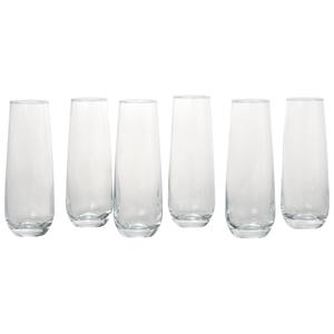 Circle Glass Nobless 10.5oz. Stemless Flute - Set of 6
