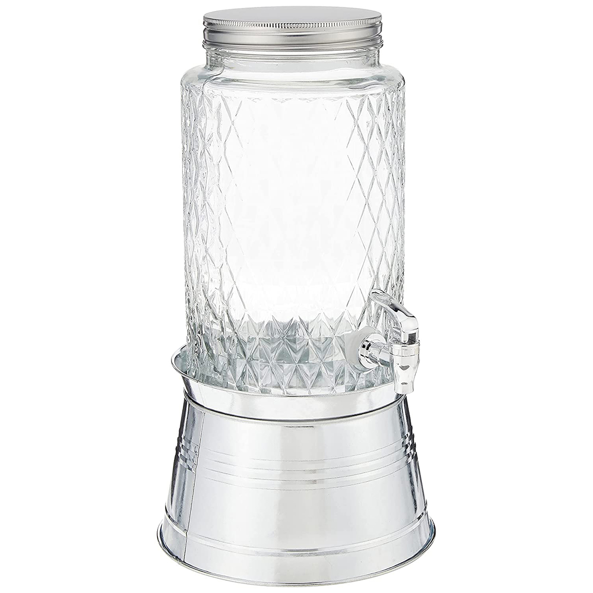 Circle Glass Treasure 1.5gal. Dispenser With Galvanized Base