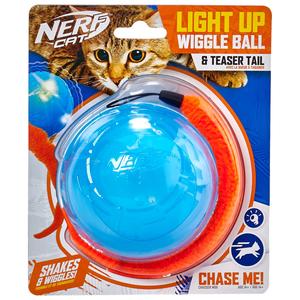 Nerf(R) Wiggle LED Ball with Tail Cat Toy