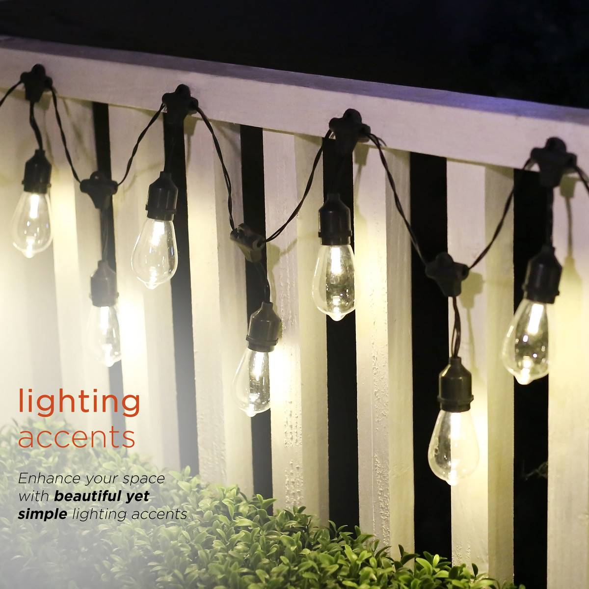 Alpine 10pc. Vintage Edison Bulb String Lights W/ Timer & LEDs