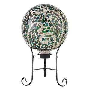 Alpine Mosaic Scroll Pattern Gazing Globe w/ Metal Stand
