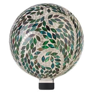 Alpine Mosaic Scroll Pattern Gazing Globe w/ Metal Stand alternate view