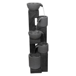 Alpine 5-Tiered Pot Fountain with LED Lights