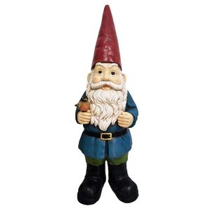 Alpine 48in. Gnome w/ Bird Statuary
