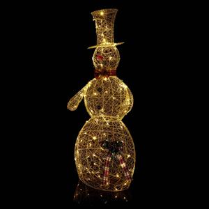 Alpine 6ft. LED Gold Wire Snowman Outdoor Decor alternate view