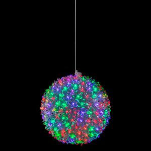 Alpine Multicolor Twinkling Sphere LED Christmas Ornament