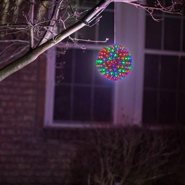 Alpine Multicolor Twinkling Sphere LED Christmas Ornament alternate view