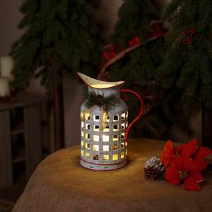 Alpine LED Rustic Metal Pitcher Candle Decor alternate view