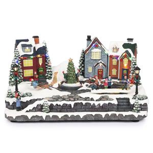 Alpine LED Animated Children in Christmas Village Decor
