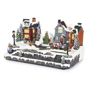 Alpine LED Animated Children in Christmas Village Decor alternate view