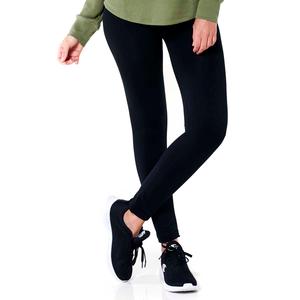 Womens Seven Apparel Seamless Fleece Lined Solid Leggings - Black alternate view