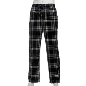 Mens Preswick & Moore(R) Black & White Plaid Silky Pajama Pants