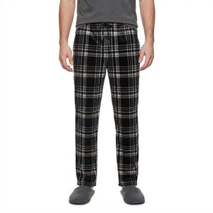 Mens Preswick & Moore(R) Black & White Plaid Silky Pajama Pants