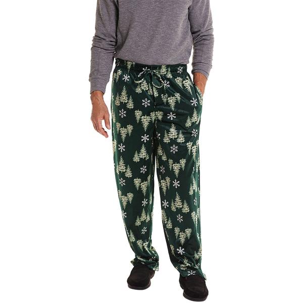 Mens Preswick & Moore(R) Silky Fleece Green Trees Pajama Pants