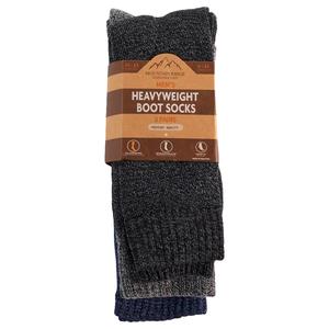 Mens Mountain Ridge 3pk. Heavyweight Boot Socks - Black/Grey/Navy