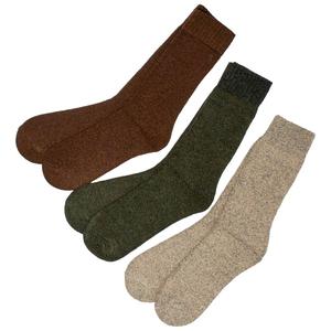 Mens Mountain Ridge 3pk. Crew Boot Socks - Khaki/Brown/Olive