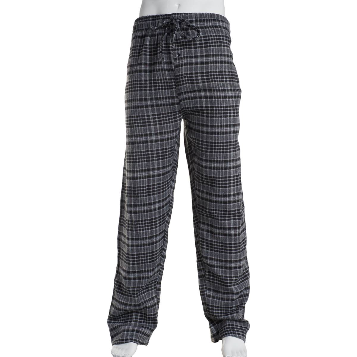 Mens Big & Tall Architect(R) Flannel Pajama Pants-Black/Grey