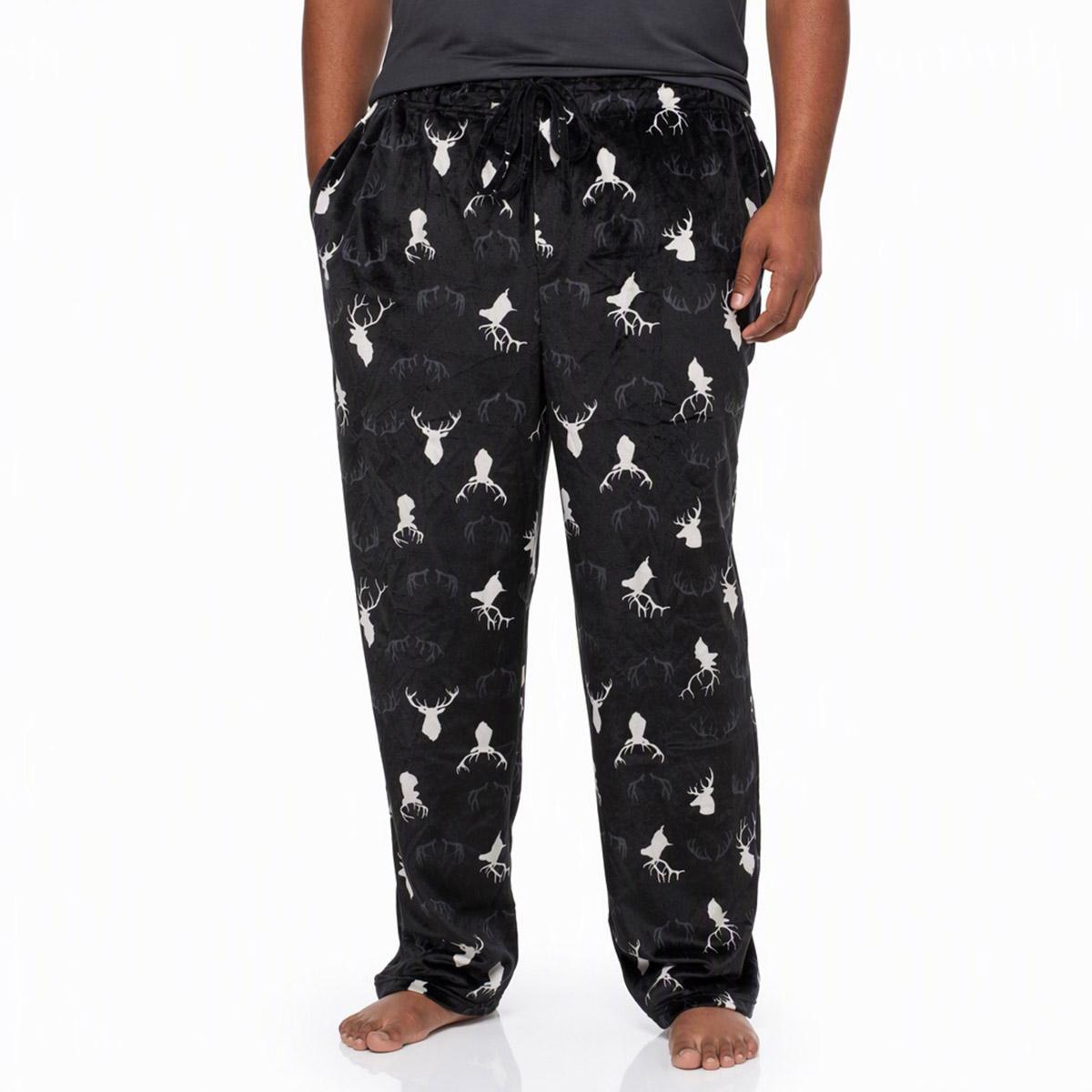 Mens Big & Tall Preswick & Moore(R) Deer Silky Fleece Pajama Pants