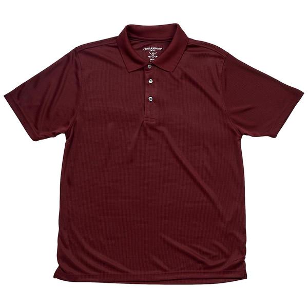 Mens Cross & Winsor(R) Golf Solid Grid Polo alternate view