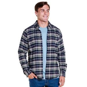 Mens Jackson Hole Flannel Shirt - Navy/Blue/Brown