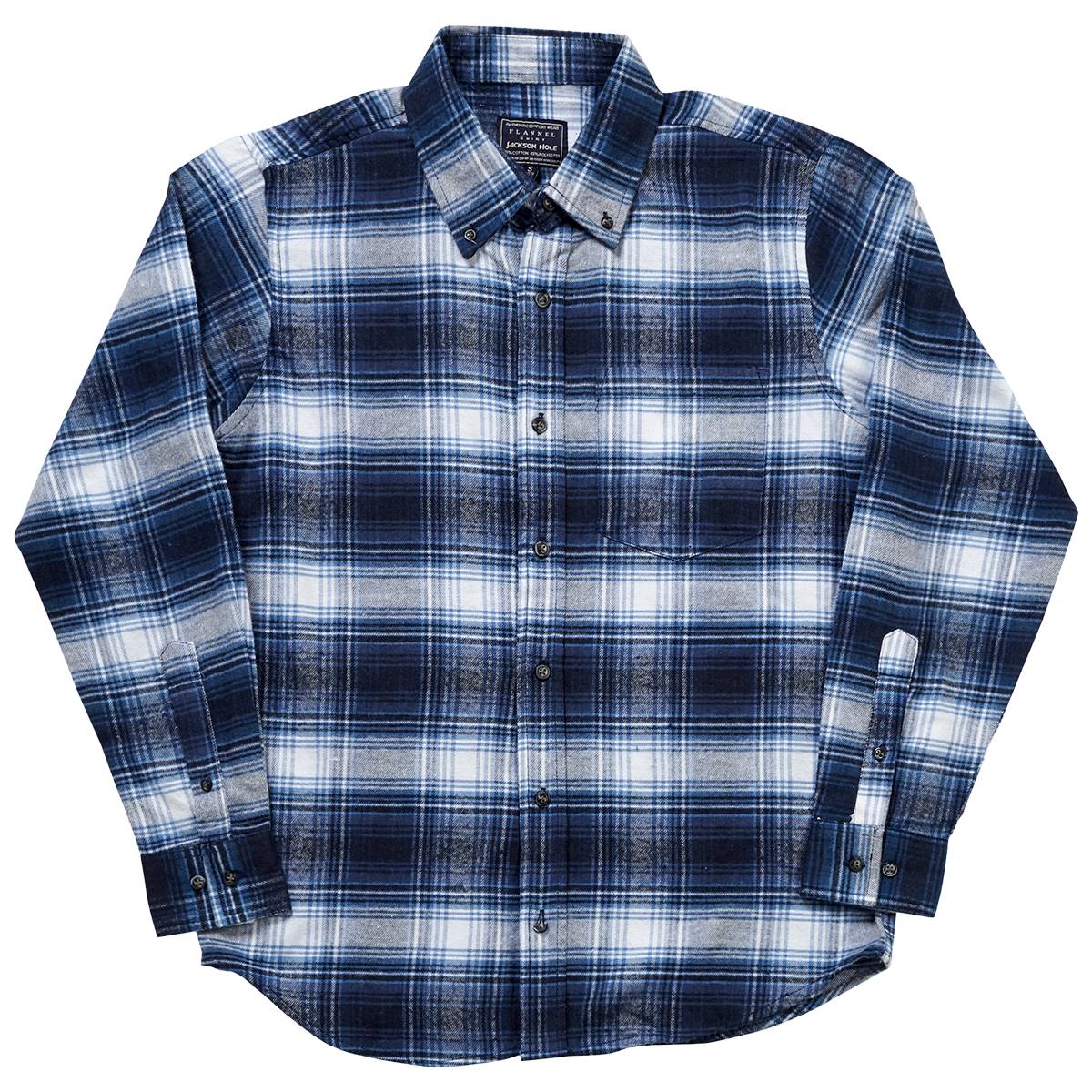 Mens Jackson Hole Flannel Shirt - Chambray Blue