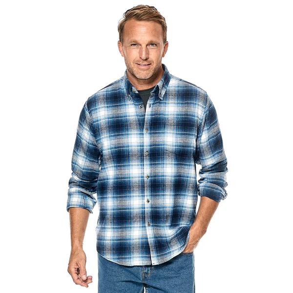 Mens Jackson Hole Flannel Shirt - Chambray Blue