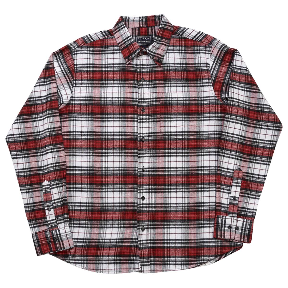 Mens Jackson Hole Flannel Shirt - Black/Red