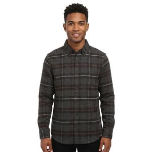 Mens Jackson Hole Flannel Shirt - Black/Burgundy