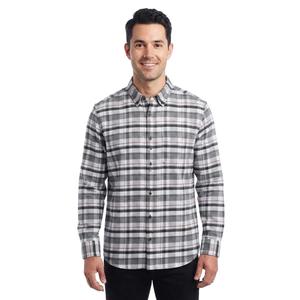 Mens Jackson Hole Flannel Shirt - Grey/Black/Burgundy