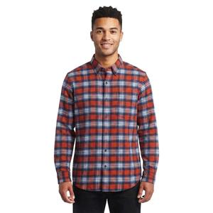 Mens Jackson Hole Flannel Shirt - Rust/Blue
