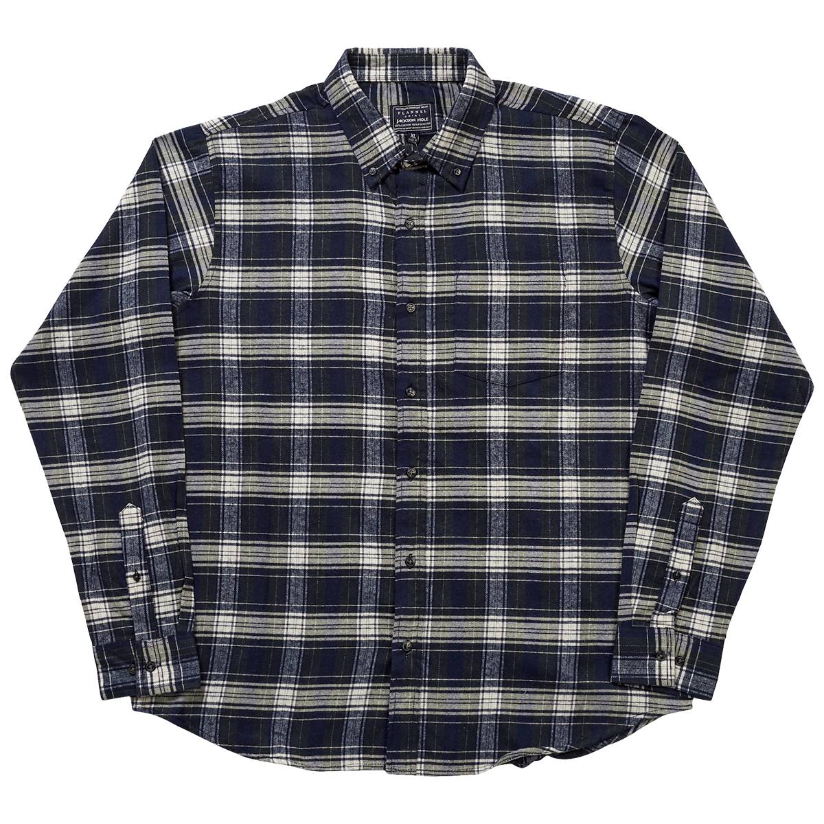 Mens Jackson Hole Flannel Shirt - Hunter/Navy