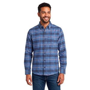 Mens Jackson Hole Flannel Shirt - Medium Blue/Burgundy