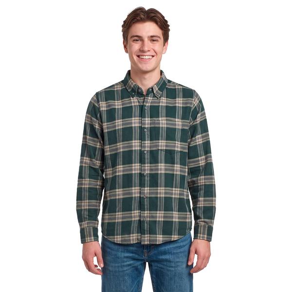 Young Mens Architect(R) Jean Co. Flannel Shirt - Hunter/Sand