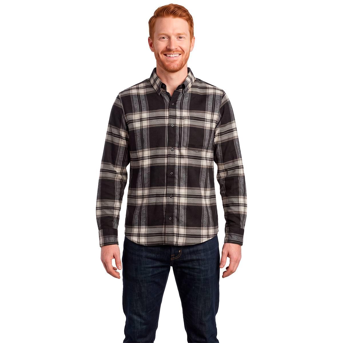 Young Mens Architect(R) Jean Co. Flannel Shirt - Black/Cream