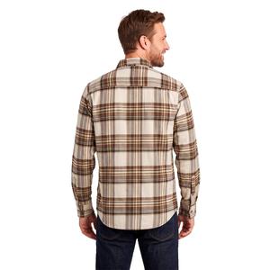 Young Mens Architect(R) Jean Co. Flannel Shirt - Cream/Brown alternate view