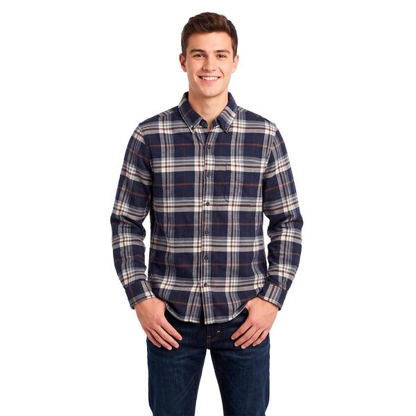 Young Mens Architect(R) Jean Co. Flannel Shirt - Navy/Brown