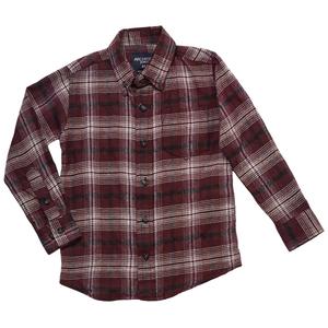 Boys (4-7) Architect(R) Flannel Shirt - Burgundy/White