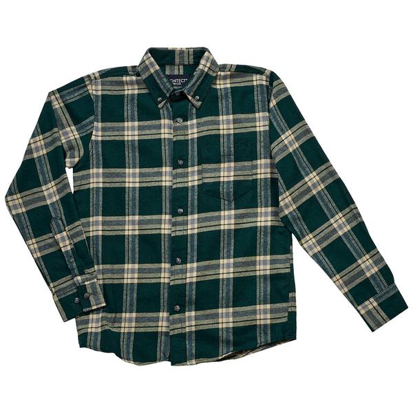 Boys (8-20) Architect(R) Flannel Shirt - Green/Sand