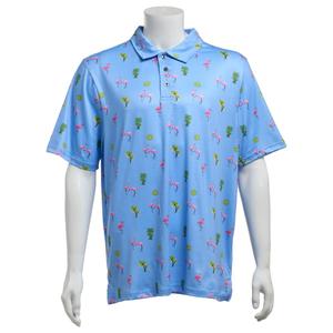 Mens Architect(R) Flamingos & Limes Short Sleeve Polo