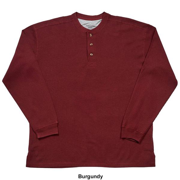 Mens Preswick & Moore(R) Long Sleeve Thermal Henley Pajama Shirt alternate view