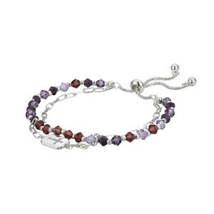 Shine CZ Cross Crystal Double Strand Bolo Bracelet alternate view