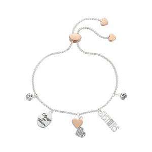 Shine Always and Forever Sisters Heart Charm Bolo Bracelet