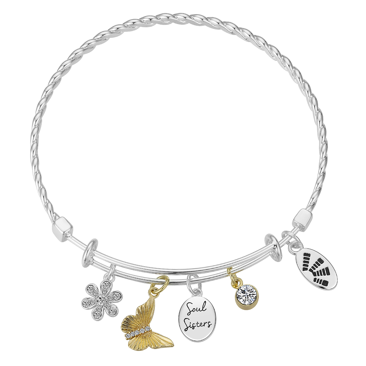 Shine Soul Sisters Twist Bangle Bracelet