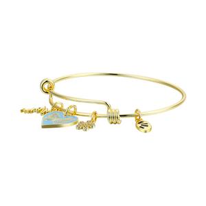 Shine 14kt. Gold Plated CZ Flower & Butterfly Heart Mom Bracelet alternate view