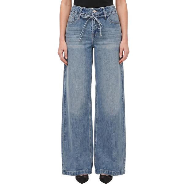 Womens Royalty Wide Leg Jeans with Tie Belt alternate view
